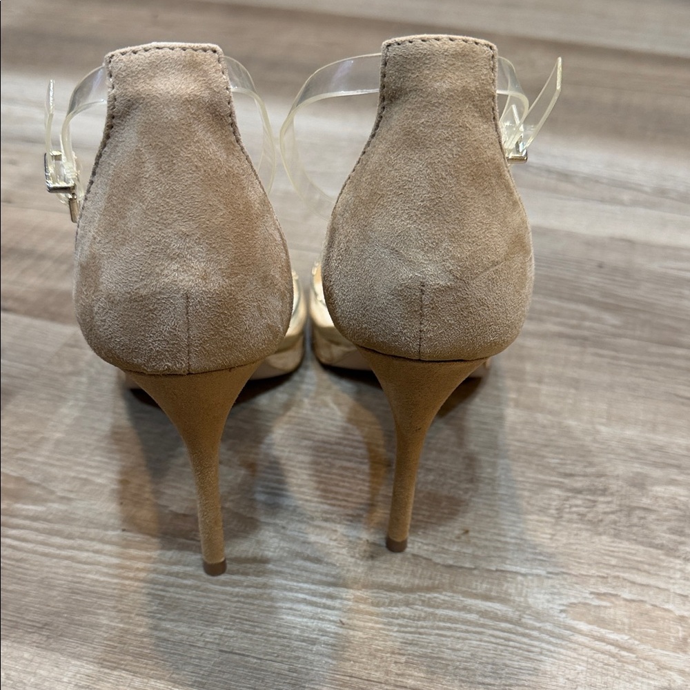 Jessica Simpson Nude and Clear Strap Daisile Heels, Women’s Size 8 - Picture 4 of 6